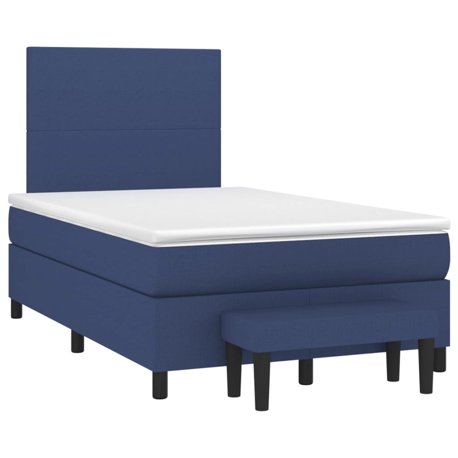 vidaXL Boxspringbett mit Matratze Blau 120x190 cm Stoff 3270347 günstig online kaufen