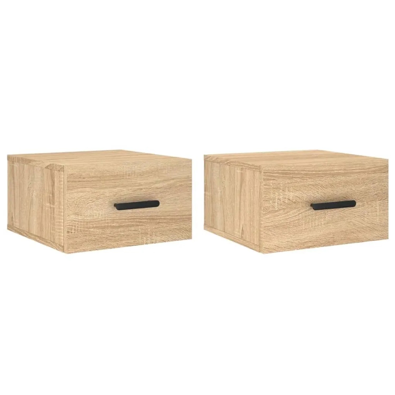 vidaXL Wand-Nachttische 2 Stk Sonoma-Eiche 35x35x20 cm 829843
