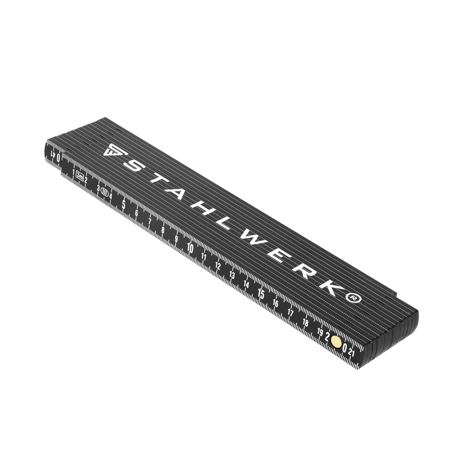 STAHLWERK Zollstock 3 Meter Präziser Kunststoff-Gliedermaßstab Metrische Ziffern