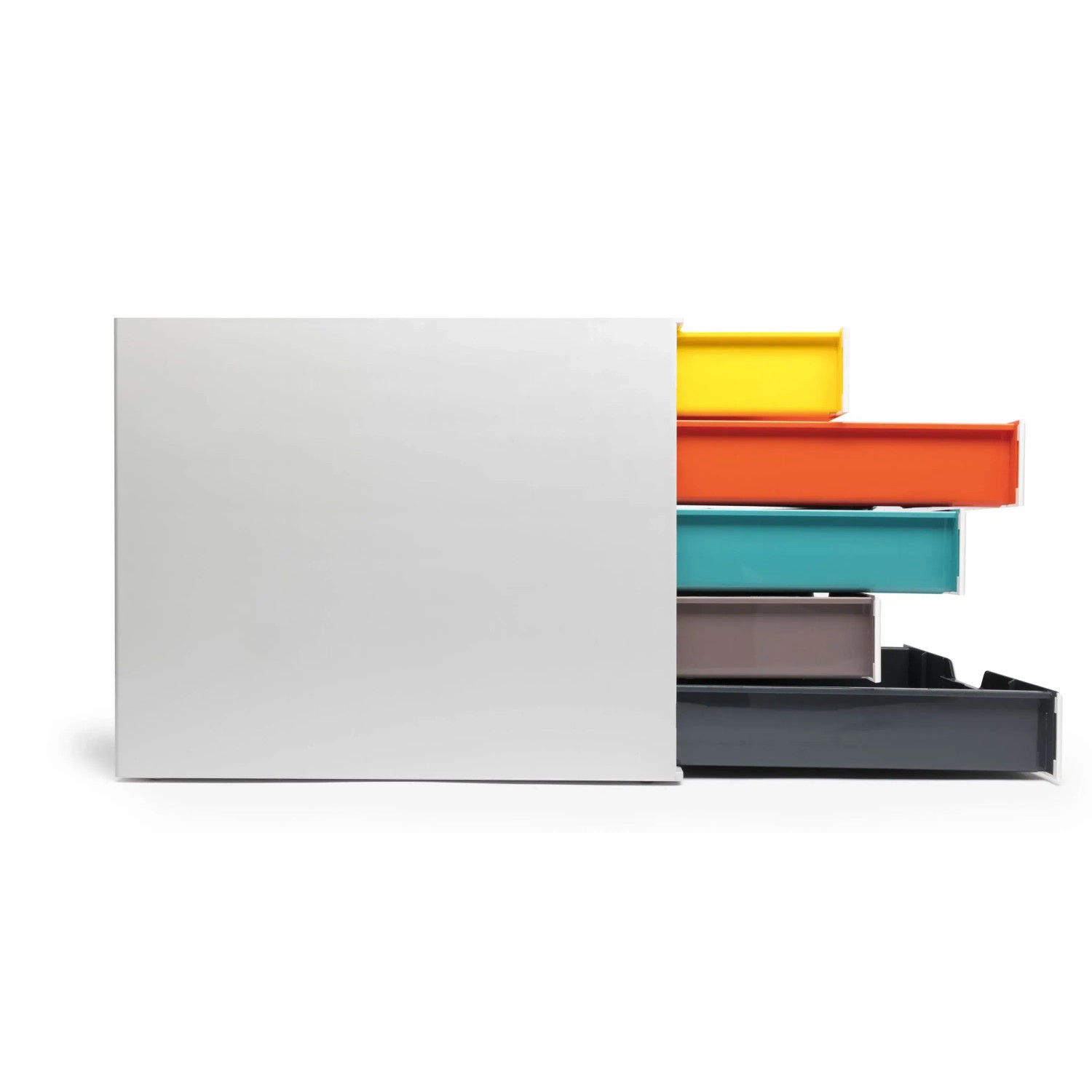 Durable Schubladenbox A4 Varicolor Mix mit 5 bunten Fächern zur Aufbewahrung und Ordnung.