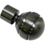 Gardinia Endstück Chicago Kugel, Titan, 2er-Pack, für 20 mm Stangen.