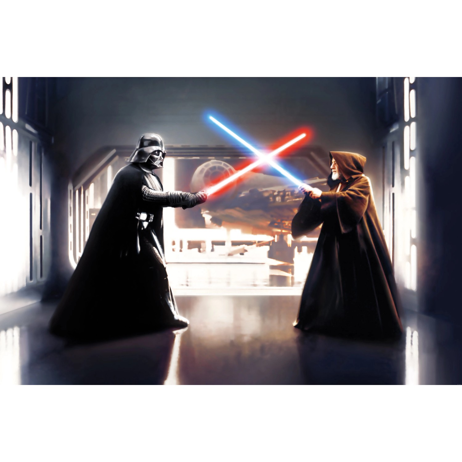Komar Fototapete Vlies Star Wars Vader vs. Kenobi  300 x 200 cm
