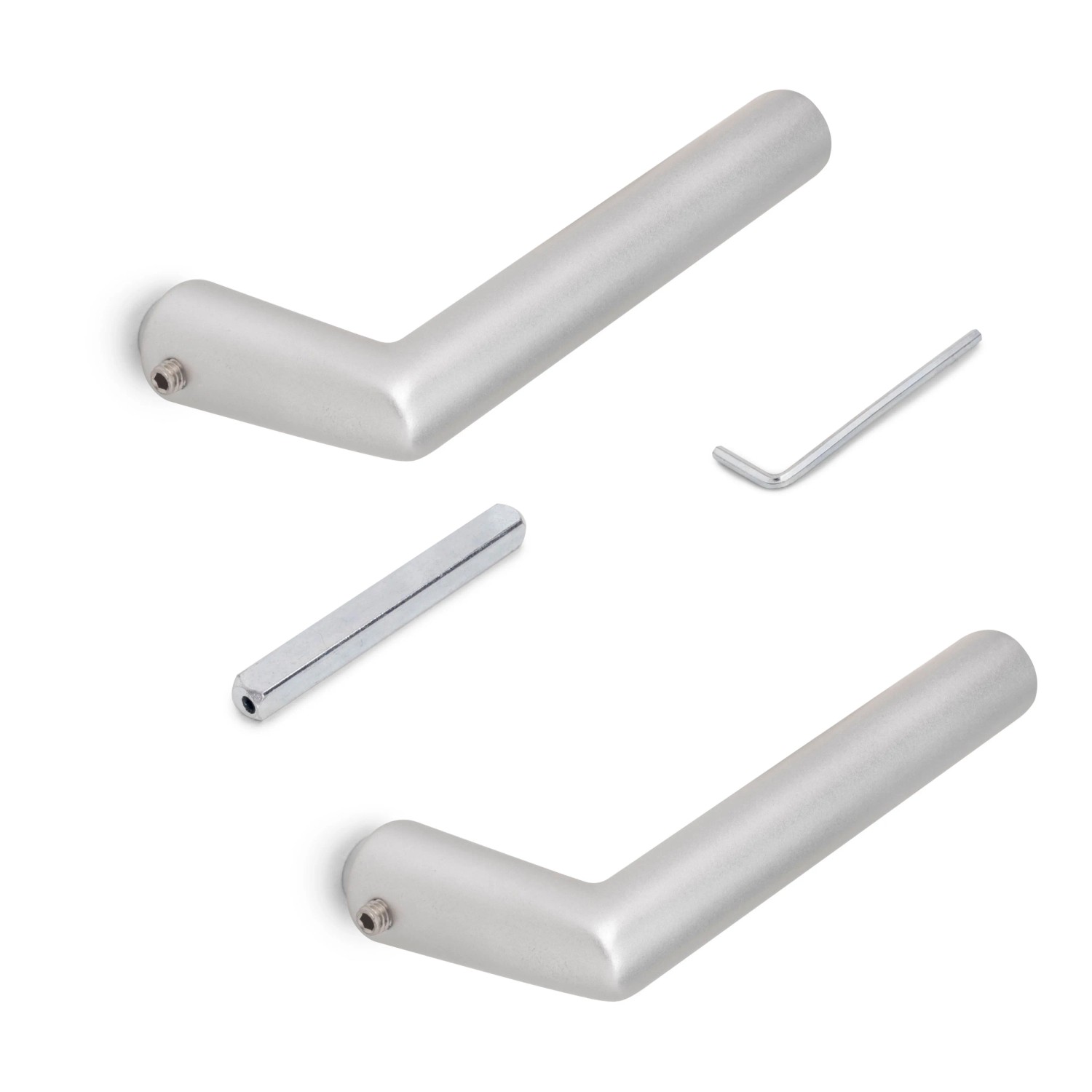 Emuca Türgriffe für Tieftüren Türgriffe für Glastürschlösser L-R Modell Aluminium Schwarz Lackiert