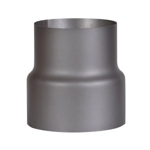 Firefix Rauchrohr-Reduzierung, 150 auf 130 mm, dunkelgrau, für Kaminöfen.