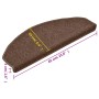 Braune VidaXL Stufenmatte, 65x24x4 cm, zur Treppensicherung und -schonung.