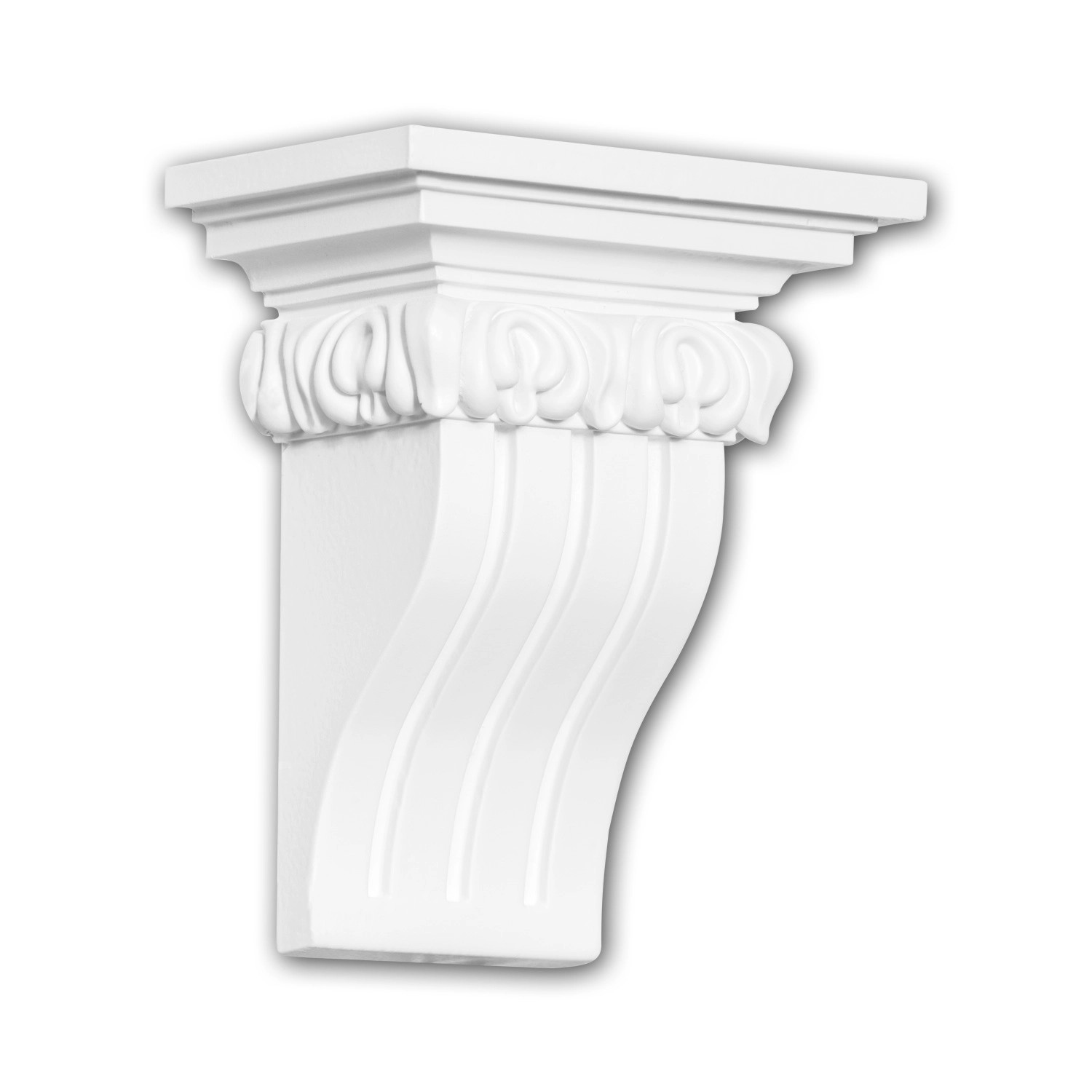 PROFHOME 119009 Konsole Zierelement dekoratives Element Stuckdekor, 11,7 cm x 14,2 cm x 7,5 cm Weiß