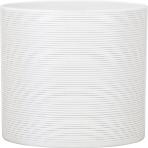 Scheurich Übertopf 828, Ø 19 cm, Panna, aus Keramik mit feinen Rillen für den Innenbereich.