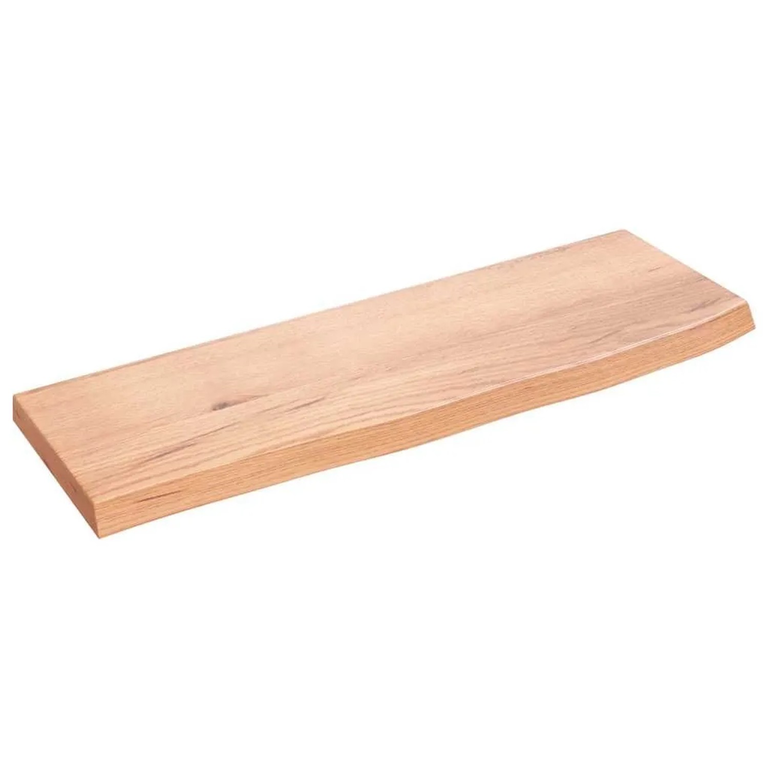 vidaXL Wandregal Hellbraun 60x20x2 cm Massivholz Eiche Behandelt 363641