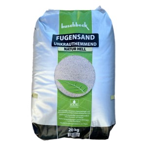 Buschbeck Fugensand Unkrauthemmend Natur, 20kg Sack für Pflasterfugen.
