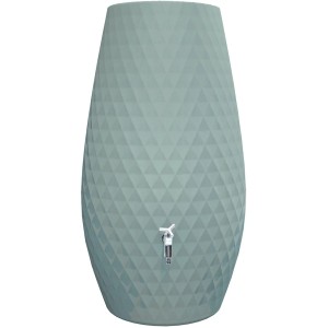 Garantia TRIAGON Regentonne Agave mit Rautenmuster und Wasserhahn.