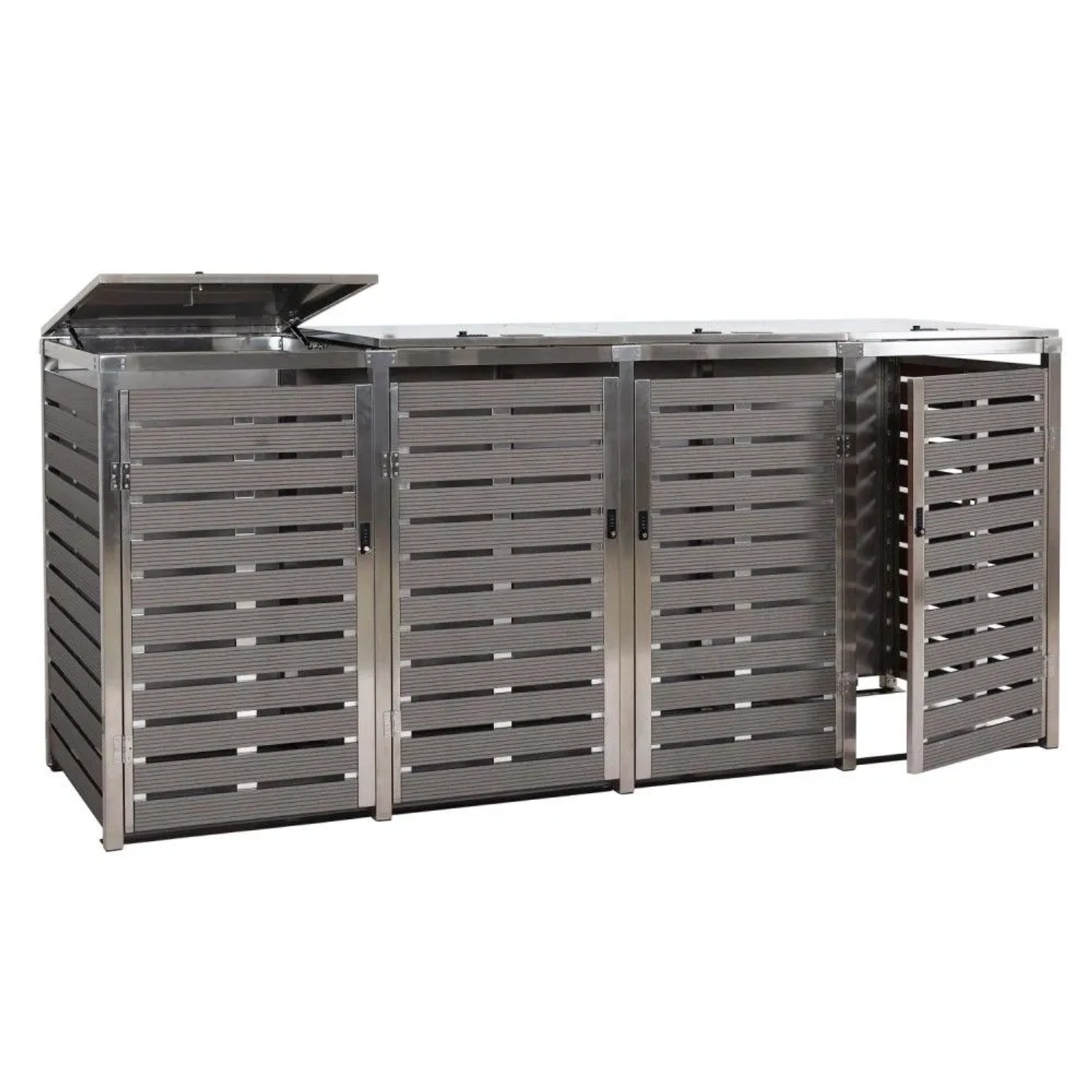 MCW Mülltonnenverkleidung K14 4er Anthrazit 120x264x85cm