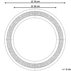 Beliani Wandspiegel ERBRAY Silber 2x70x70