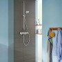 Hansgrohe Croma Select E Vario Handbrause, Chrom/Weiß, mit drei Strahlarten und EcoSmart-Technologie.
