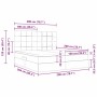 vidaXL Bett mit LED-Lichtleisten Dunkelgrau 200 x 200 cm Samt 3372888_19