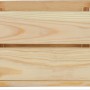 Kleine, unbehandelte Holz-Allzweckkiste (6,2 l) aus Kiefernholz, geeignet zur Aufbewahrung.