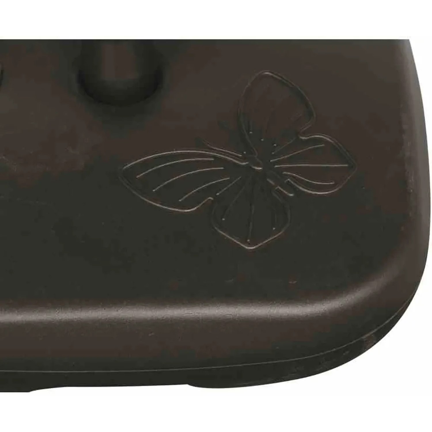 Anthrazitfarbener Enne Plast Schirmständer Papillon (20 l) mit Schmetterlingsmuster.