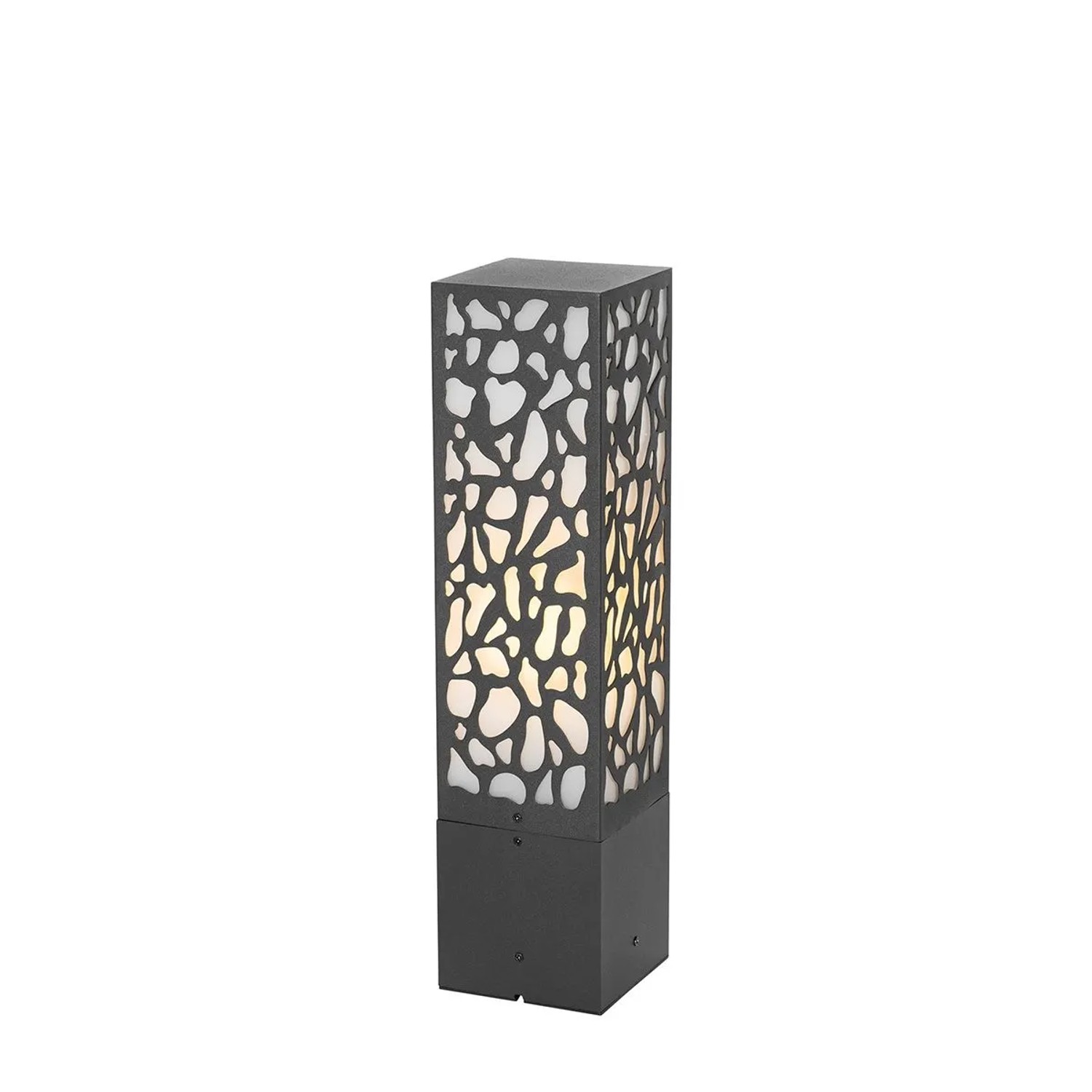 QAZQA Moderner Außenpoller Schwarz 40 cm IP44 Nicole