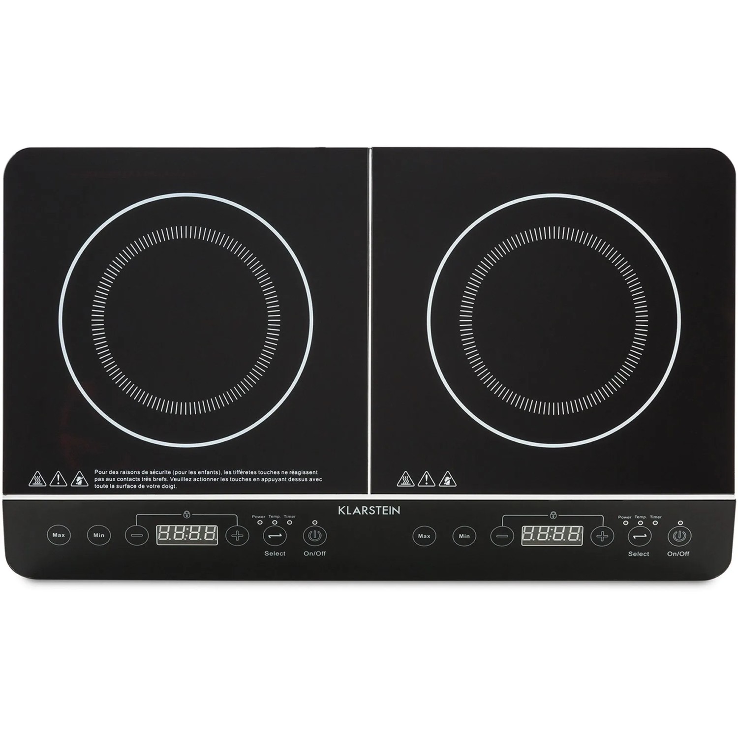 Klarstein VariCook Slim Doppel-Induktionskochplatte 3500 W Timer 240° C Touch Schwarz