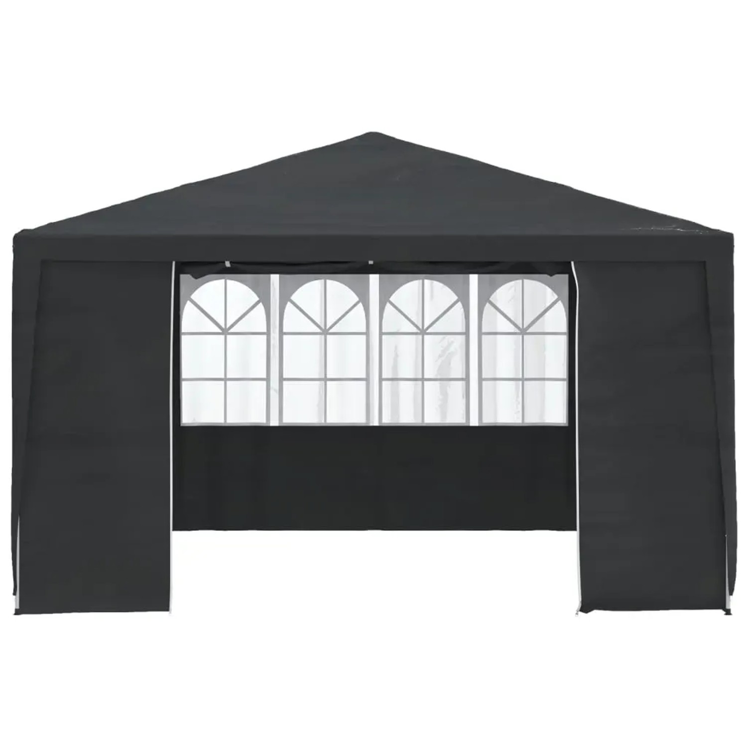 Grünes vidaXL Partyzelt 4x4m mit Seitenwänden und Fenster für Gartenpartys.