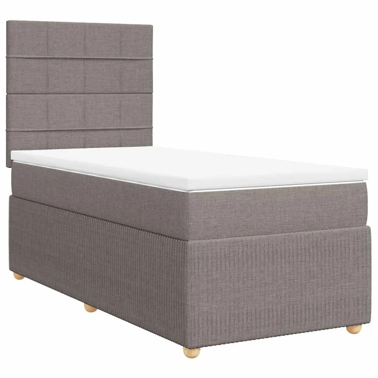 vidaXL Boxspringbett mit Matratze Taupe 90x200 cm Stoff 3291943 günstig online kaufen