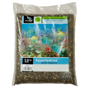 Sack Nuber Zierkies Natur, 2-4 mm, braun-Mix, 10 kg, für Aquarien.