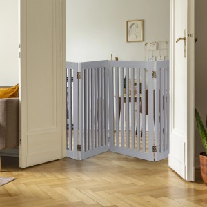 Relaxdays Treppenschutzgitter MDF Grau Verstellbar Zusammenklappbar 92 cm x 207 cm x 8 cm 14,4 kg
