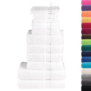 vidaXL 12-Tlg Premium-Handtuch-Set SOLUND Weiß 600 g/m² 137570