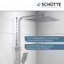 Schütte Ocean Brauseset mit Kopf- und Handbrause, Thermostat und Ablage in Chrom-Weiß.
