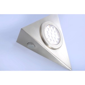 Paul Neuhaus Helena LED Unterbauleuchte 3er-Set, stahlfarben, dreieckig mit Wippschalter.