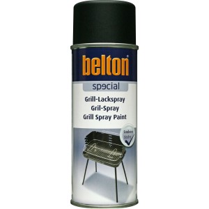 Belton Special Grill-Lack Spray, Schwarz matt, 400ml Dose. Hitzebeständiges Spezial-Spray für Grills.