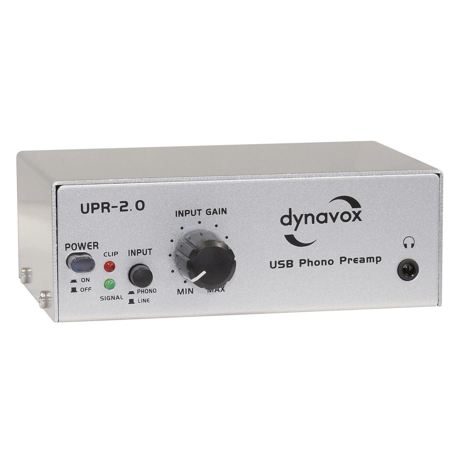 Dynavox UPR-2.0 USB Phono-Vorverstärker Silber