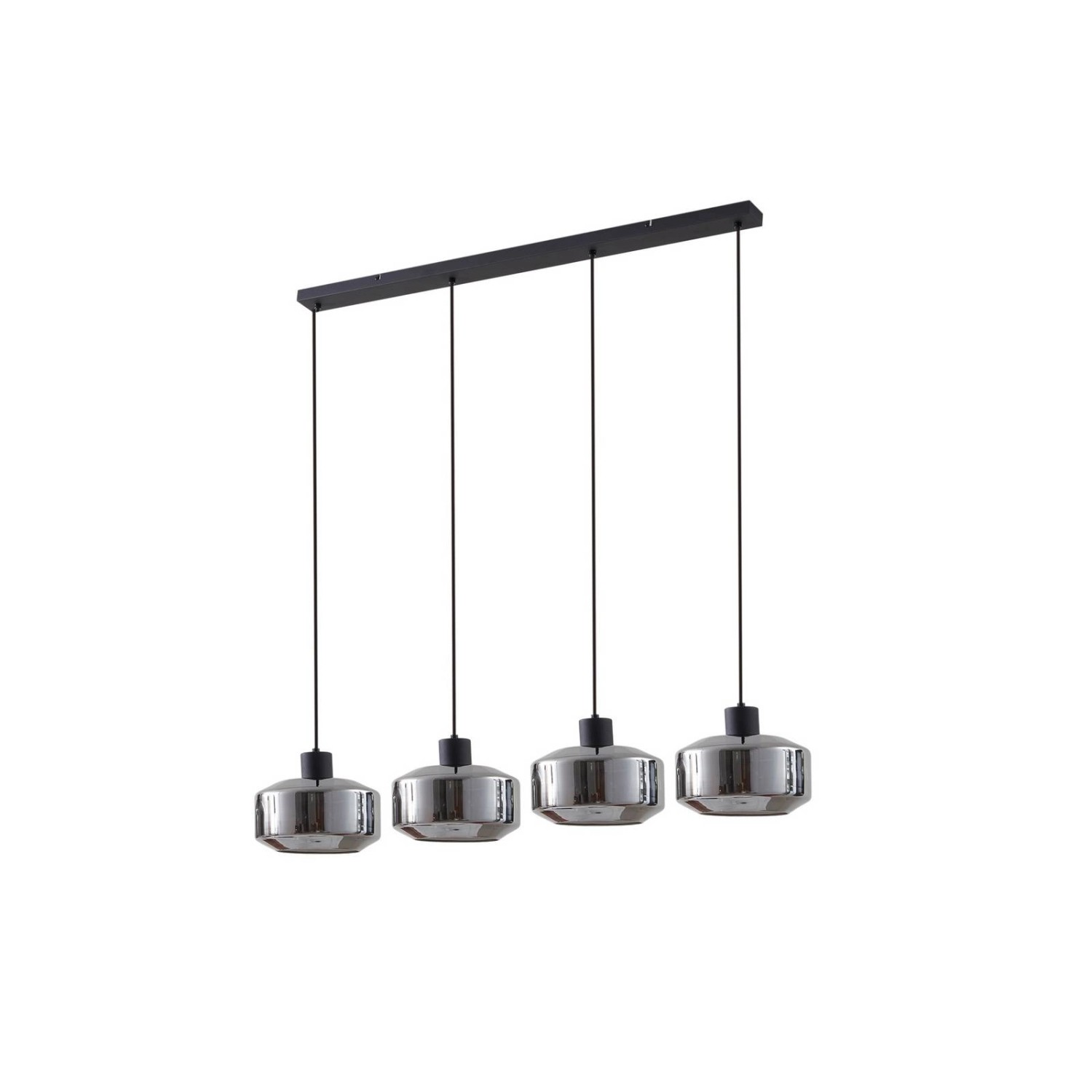 Lindby Pendelleuchte Hildur 10030774 in Alu aus Glas 4-flammig E27 Wohnzimm günstig online kaufen