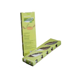 Futura-Shop Lebensmittelmotte Pheromonfalle mit 3 Klebeflächen in grüner Verpackung.