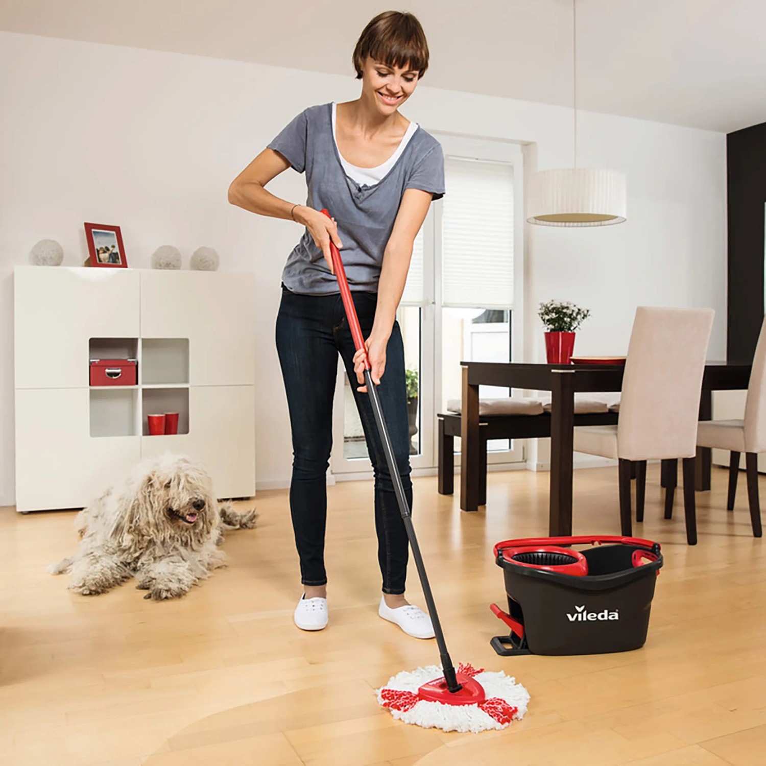Vileda Easy Wring Clean Turbo: Set Mocio Con Secchio E Strizzatore A Pedale