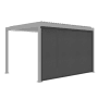 Anthrazitfarbenes MWH Rolllo CR Series 4m für Pergola. Zugvorhang bietet Sonnen-, Wind- & Insektenschutz.