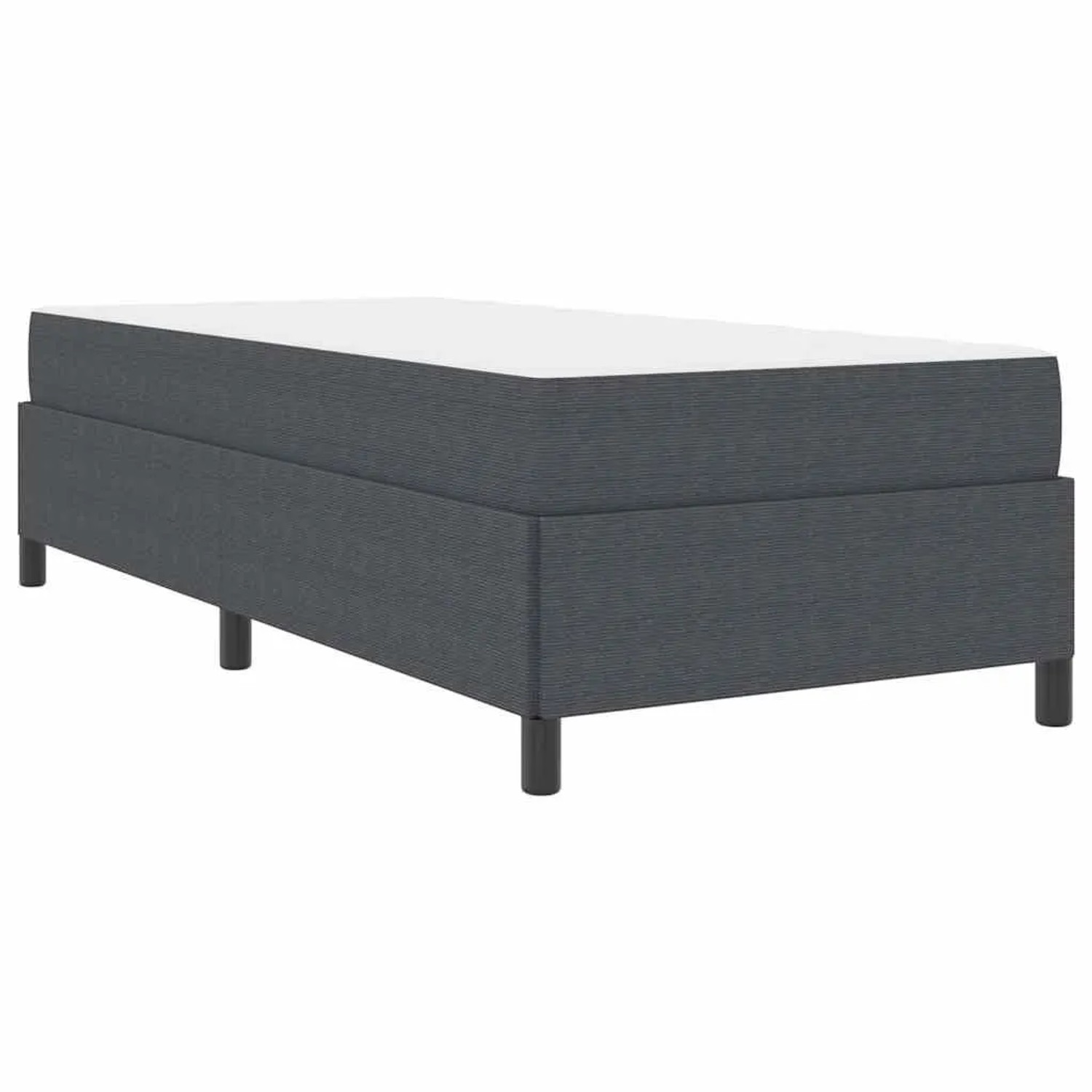 vidaXL Bettrahmen mit Matratze Dunkelgrau 80 x 200 cm Stoff 3399091