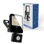 Schwarzer LED's Work Außenstrahler mit Sensor, 10W, 1200lm, 4000K, IP54.
