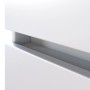 Detailaufnahme: Weißer Held Möbel Bad-Midischrank Verona, Bad-Hängeschrank mit griffloser Optik.
