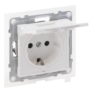 Legrand Seano Steckdose, Ultraweiß, mit Klappdeckel, 16 A, 250 V.
