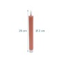 Relaxdays LED Stabkerze, 25cm, altrosa, 4er Set, Echtwachs, warmweiß, flackernd mit Timer.
