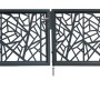 Dekor-Doppeltor Amsterdam, 300x100 cm, Anthrazit, zum Einbetonieren. Gartentor mit modernem Design.