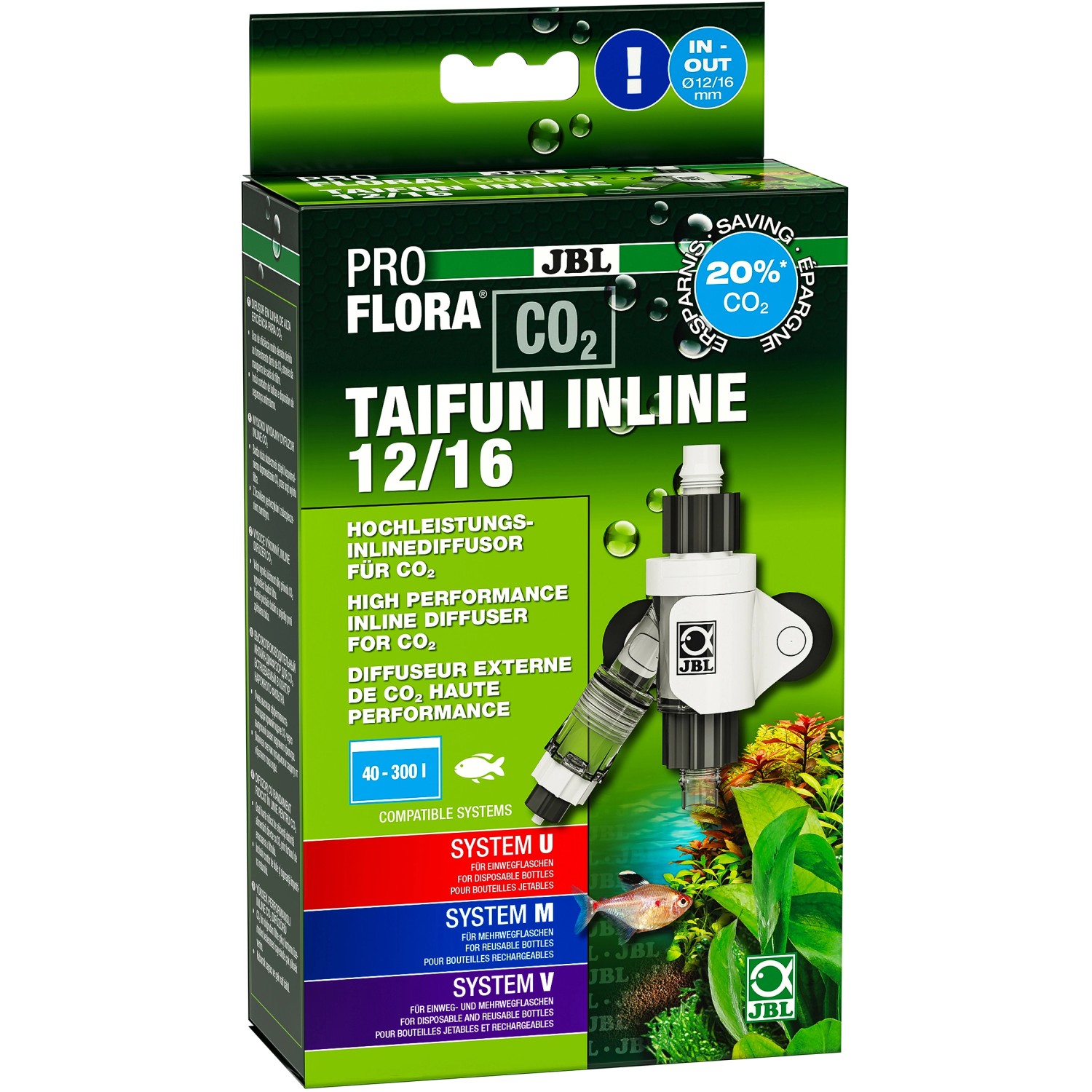Thumbnail - JBL Aquarium-Hochleistungsinlinediffusor Proflora Taifun Inline 12/16 für CO²