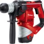 Roter Einhell Bohrhammer TC-RH 900 mit Zusatzhandgriff und Koffer.