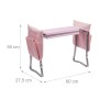 Relaxdays Kniebank Stahl Pink mit Taschen Klappbar 50 cm x 60 cm x 27,5 cm_4