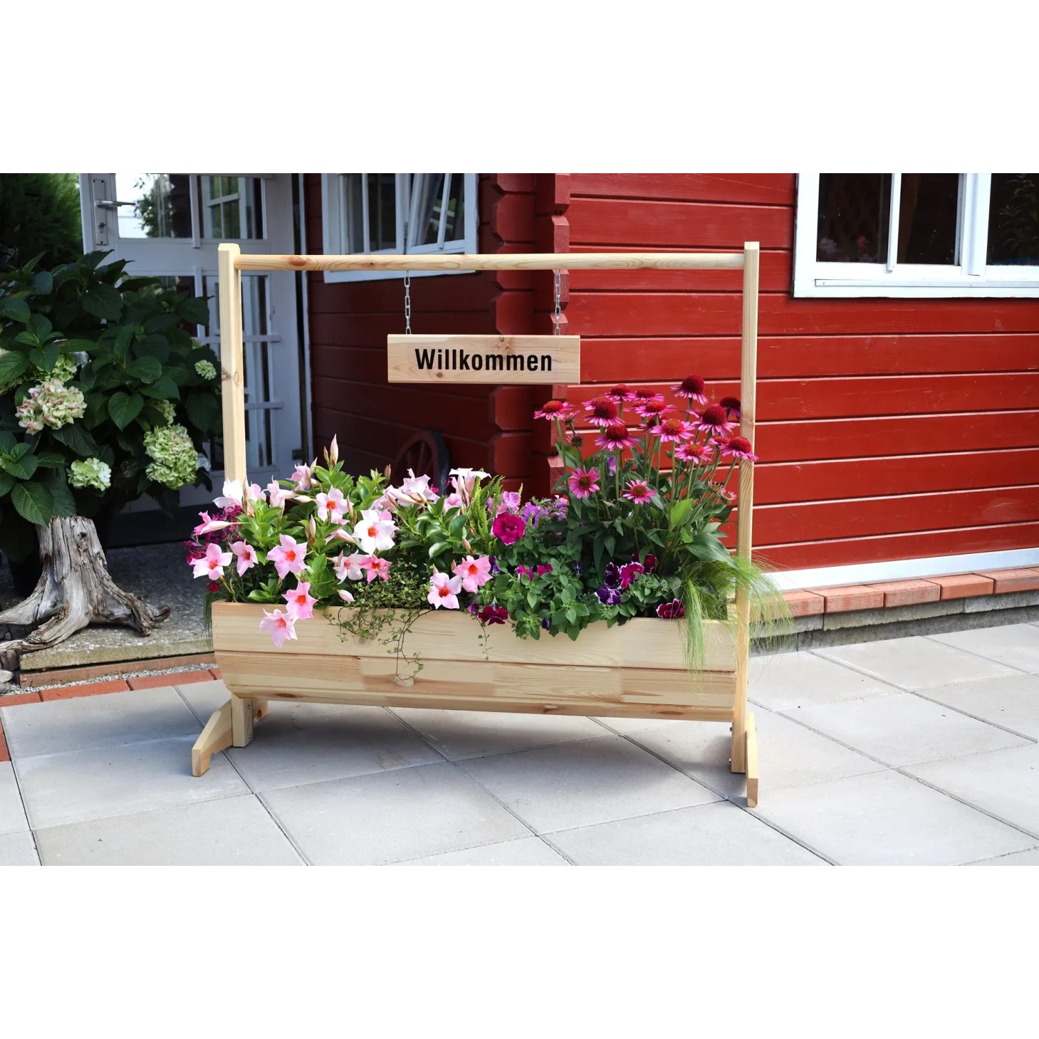 Promadino Blumenkasten gro Holz Willkommen kaufen bei OBI
