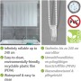 Wenko Duschrollo 128x240 cm: Weißes Rollo mit Streifenmuster für Dusche und Badewanne.