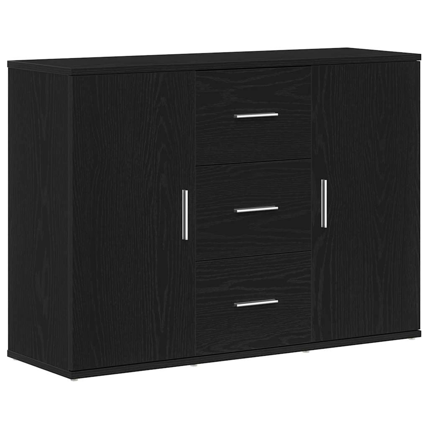 vidaXL Sideboard Schwarz Eichen-Optik 91x29,5x65 cm Holzwerkstoff 862477 günstig online kaufen