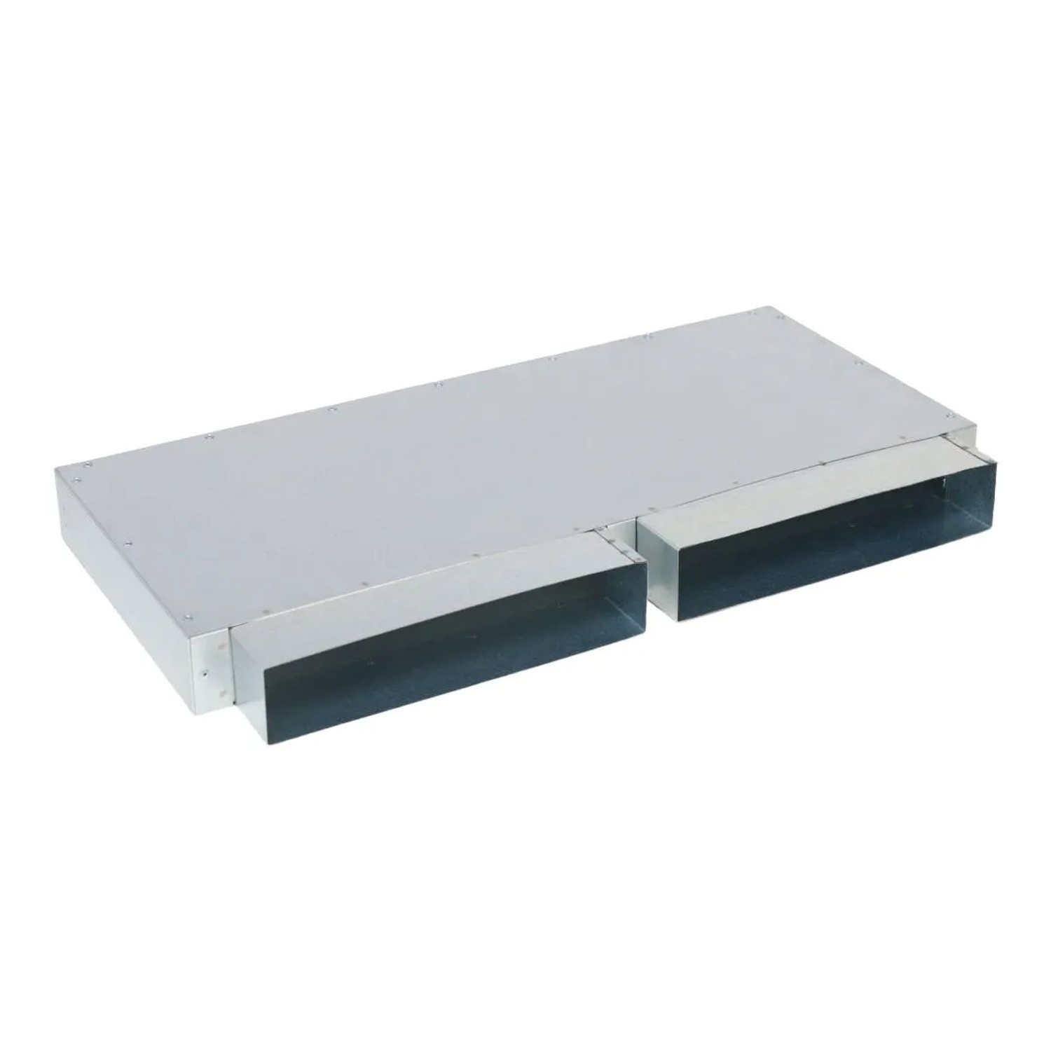 Subtiel Flachkanal Verteiler 250 x 50 mm Zwei Eingänge Kein Ausgang