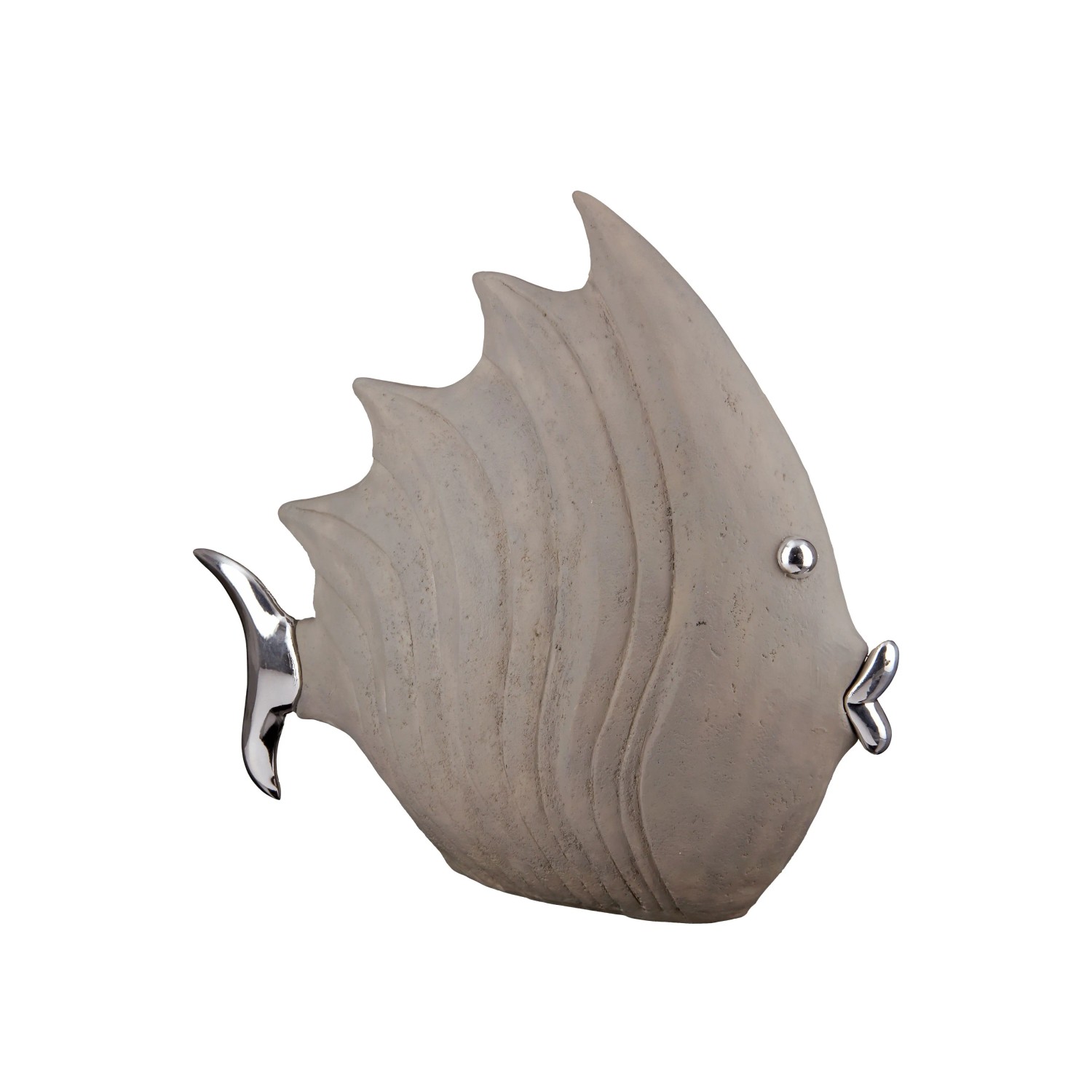 Gilde Figur Fisch Grau 26 cm x 29 cm