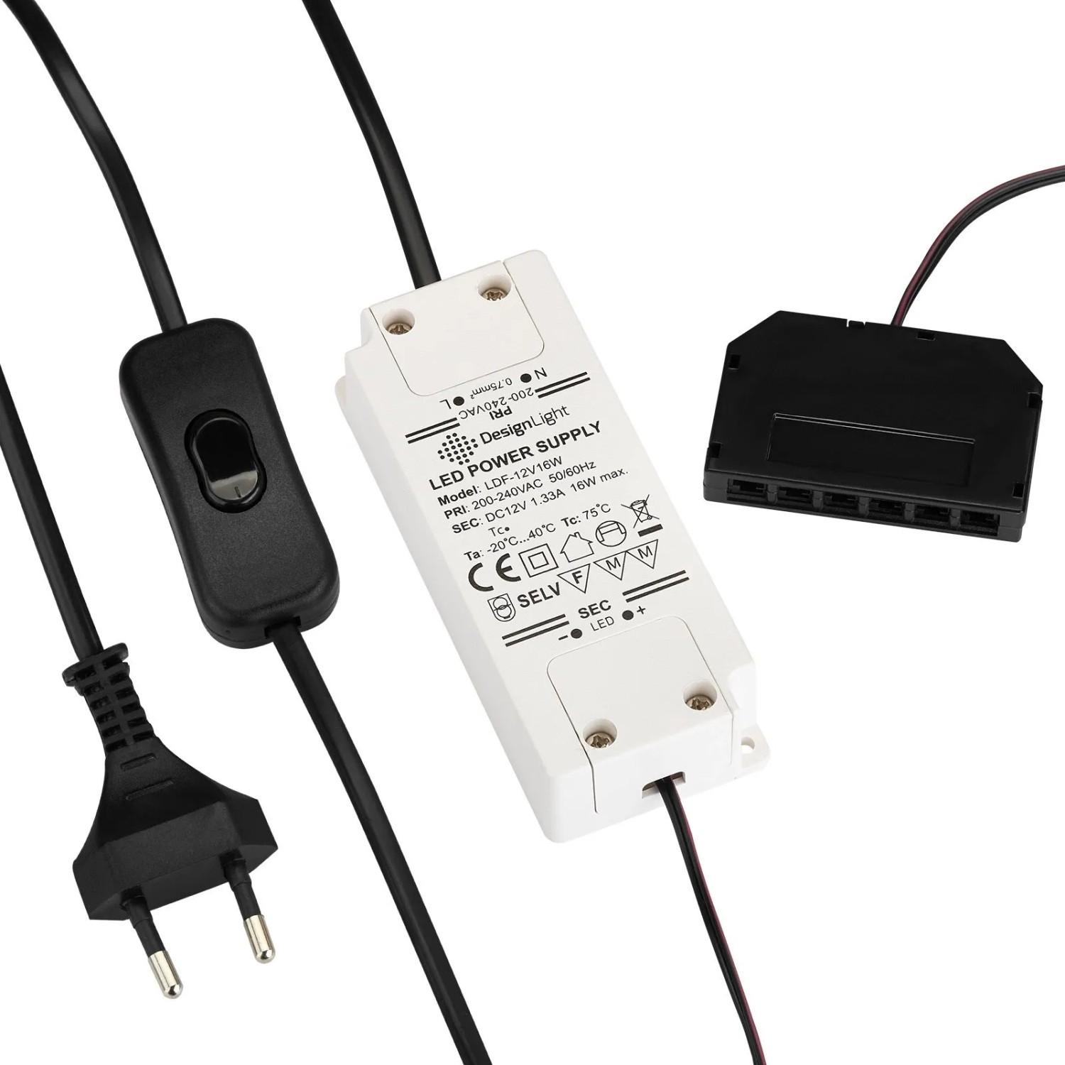 SOTECH Transformator 12V 15W mit Wippschalter